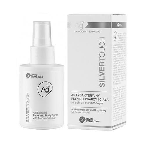 Zdjęcie produktu - INVEX REMEDIES SILVER TOUCH Antybakteryjny płyn do twarzy i ciała ze srebrem monojonowym Ag124, 100 ml