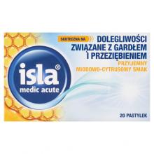 Zdjęcie produktu - Isla-Medic acute miodowo-cytrusowa, 20 pastyl.