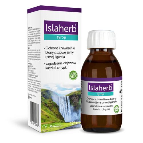 Zdjęcie produktu - Islaherb Syrop, 125 ml - łagodzenie objaw&oacute;w kaszlu i chrypki