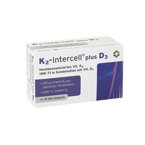 Miniaturka artykułu - MITOPHARMA K2-Intercell plus D3, 90 mikrokapsułek