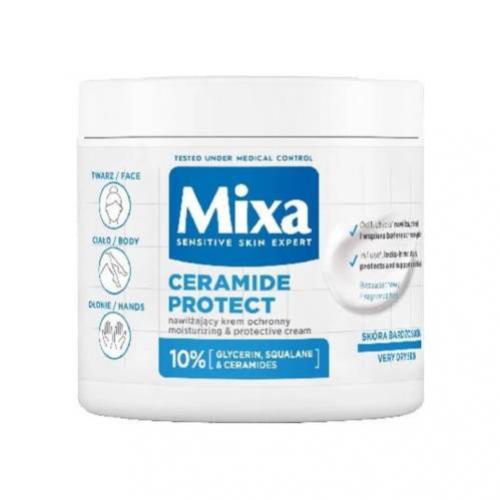 Miniaturka artykułu - MIXA Ceramide Protect Nawilżający i ochronny krem do twarzy i ciała, 400ml