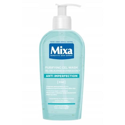 Miniaturka artykułu - MIXA Ekspert Sk&oacute;ry Wrażliwej Oczyszczający żel myjący przeciw niedoskonałościom, 200ml