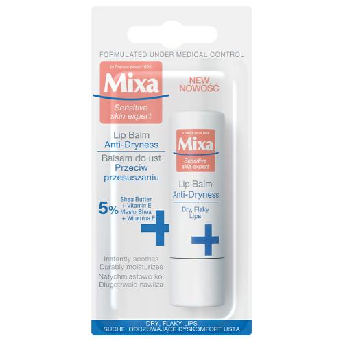 Miniaturka artykułu - MIXA Sensitive Skin Expert Balsam do ust przeciw przesuszaniu, 4,7ml