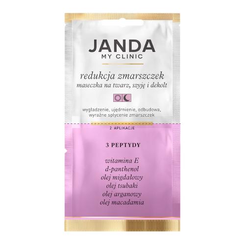 Zdjęcie produktu - JANDA My Clinic Redukcja zmarszczek Maseczka na twarz, szyję i dekolt, 3 Peptydy, 8ml
