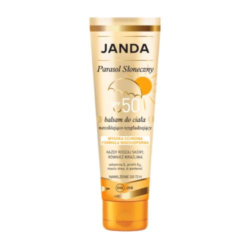 Zdjęcie produktu - Janda Parasol Słoneczny Nawilżająco-wygładzający balsam do ciała SPF50, 150 ml
