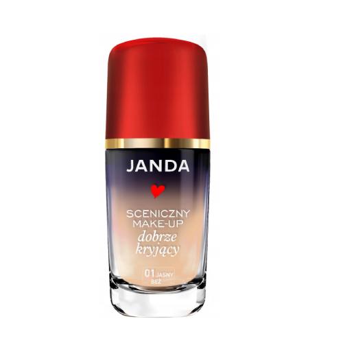 Zdjęcie produktu - JANDA Podkład sceniczny kryjący 01 jasny beż, 30ml