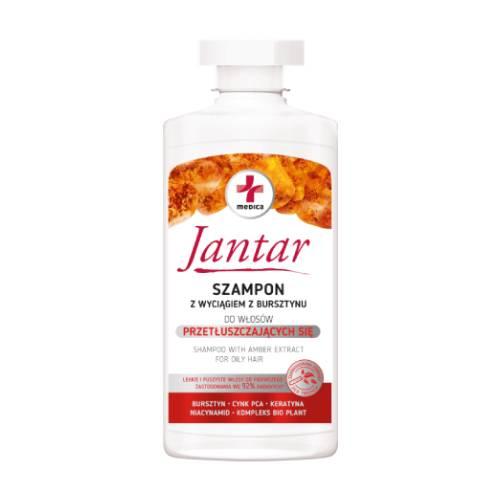 Zdjęcie produktu - JANTAR MEDICA Normalizujący szampon z wyciągiem z bursztynu do włos&oacute;w przetłuszczających się, 330ml