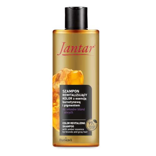 Zdjęcie produktu - FARMONA JANTAR Szampon rewitalizujący kolor z esencją bursztynową i pigmentem do włos&oacute;w blond i siwych, 300ml