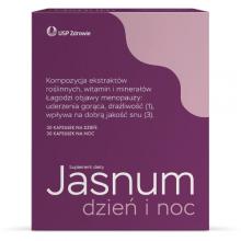 Zdjęcie produktu - Jasnum, 30 kaps. na dzień + 30 kaps. na noc - suplement diety dla kobiet w okresie menopauzy