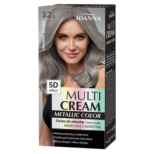 Zdjęcie produktu - JOANNA Multi Cream Metallic Color Farba do włos&oacute;w Srebrny blond 32.5