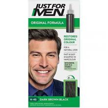 Zdjęcie produktu - JUST FOR MEN Szampon koloryzujący Ciemny Brąz H45, 27,5ml + 38,5ml