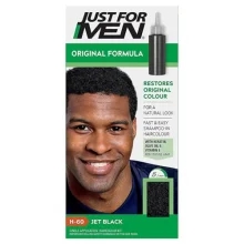 Zdjęcie produktu - JUST FOR MEN Szampon koloryzujący Głęboka Czerń H60, 40g