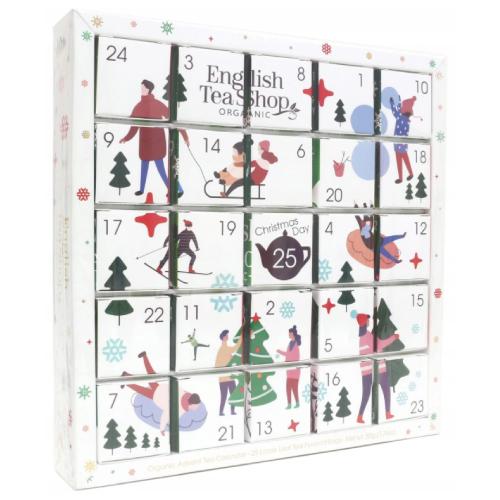 English Tea Kalendarz adwentowy White Puzzle, 25 piramidek