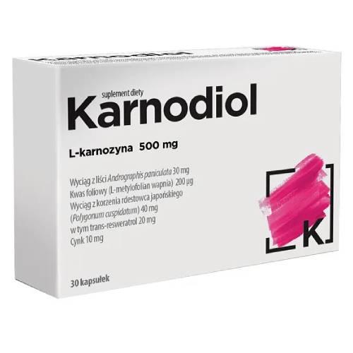 Zdjęcie produktu - Karnodiol L-karnozyna 500 mg, 30 kaps.