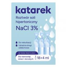 Zdjęcie produktu - Katarek Roztw&oacute;r soli hipertoniczny NaCl 3%, 18 x 4 ml