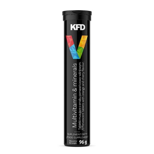Zdjęcie produktu - KFD Multivitamin & minerals Multiwitamina i minerały pomarańczowo-wiśniowe, 24 tabl. mus.