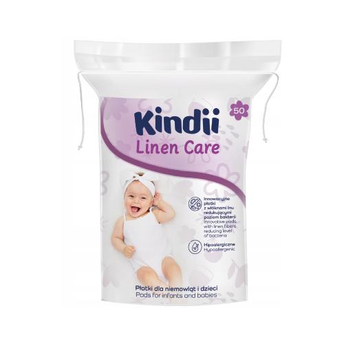 Zdjęcie produktu - KINDII Linen care Płatki kosmetyczne, 50szt.