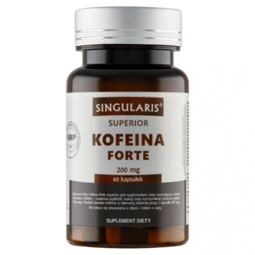Zdjęcie produktu - SINGULARIS Kofeina Forte 200mg, 60 kapsułek 