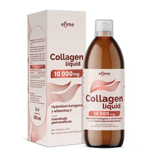 Zdjęcie produktu - EkaMedica Efime Collagen liquid 10 000 mg Hydrolizat kolagenu z witaminą C, 500 ml