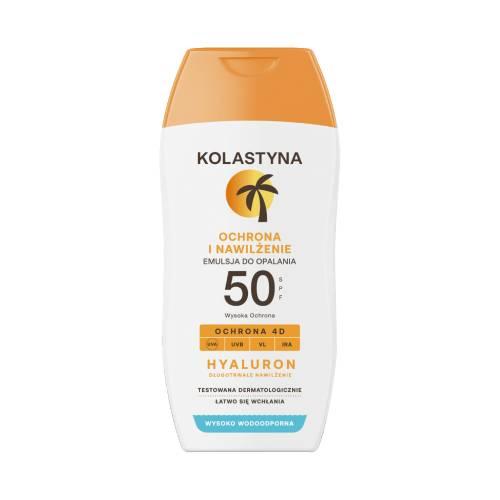 Zdjęcie produktu - KOLASTYNA Hyaluron Ochrona i Nawilżenie Emulsja do opalania SPF50, 150ml