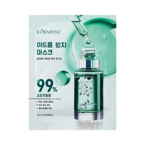Zdjęcie produktu - Kormesic Korean Beauty Salicylic Acid Anti Acne Mask sheet Maseczka do twarzy w płachcie z kwasem salicylowym, 25 ml