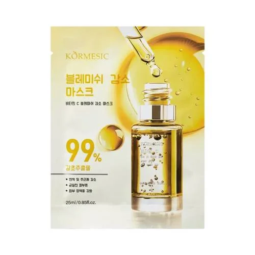 Zdjęcie produktu - Kormesic Korean Beauty Vitamin C Mask Sheet Maseczka na twarz w płachcie z witaminą C, 25 ml