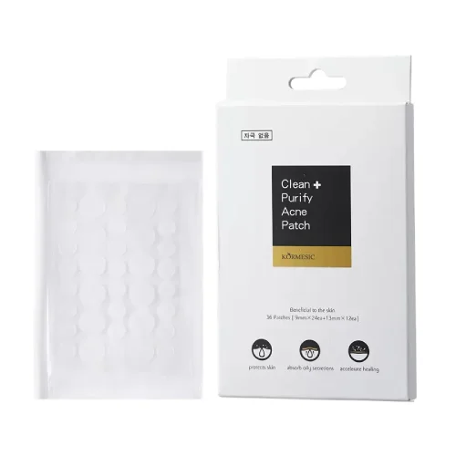 Zdjęcie produktu - Kormesic Clean + Purify Acne Patch Punktowe plastry na wypryski, 36 szt.
