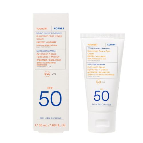 Zdjęcie produktu - KORRES YOGHURT Krem-żel ochronny do twarzy i oczu SPF50, 50ml