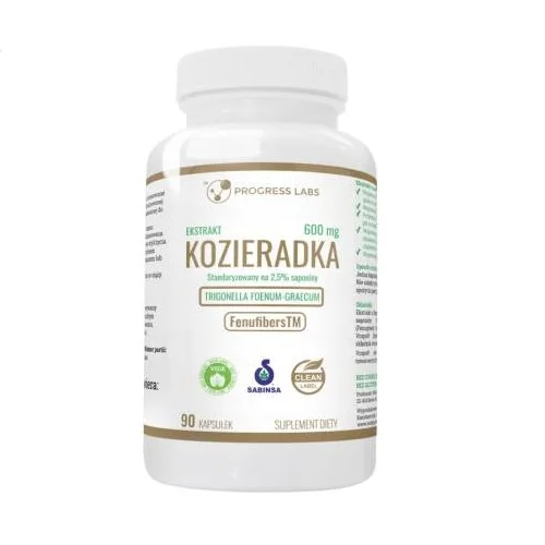 Zdjęcie produktu - Progress Labs Kozieradka ekstrakt 600 mg, 90 kaps.