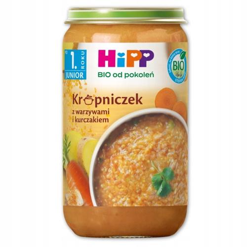 Zdjęcie produktu - HiPP Krupniczek z warzywami i kurczakiem BIO, 250 g