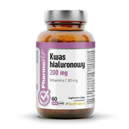 Zdjęcie produktu - Pharmovit Kwas hialuronowy 200 mg, 60 kaps.
