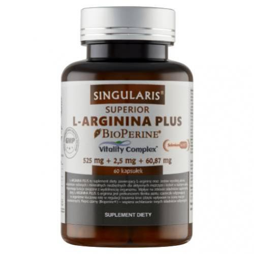 Zdjęcie produktu - SINGULARIS L-arginina Plus 525mg, 60 kapsułek