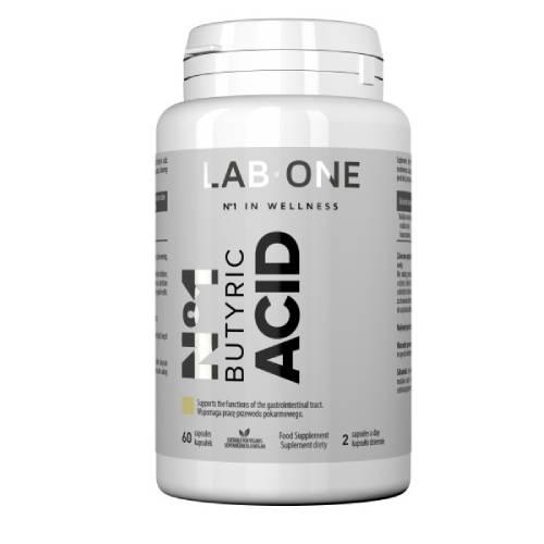 Zdjęcie produktu - LAB ONE Butyric ACID, 60 kaps. KR&Oacute;TKA DATA 31.08.2026