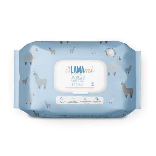 Zdjęcie produktu - LAMAmi Chusteczki nawilżane dla dzieci, 60 szt.