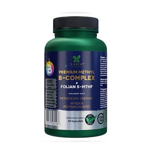 Zdjęcie produktu - LANCO NUTRITIONS B-Complex Premium + kwas foliowy, 60 kaps.