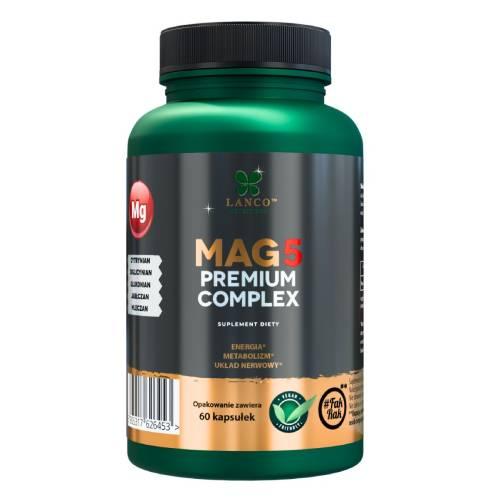 Zdjęcie produktu - Lanco Nutritions Mag5 Premium Complex, 60 kaps.