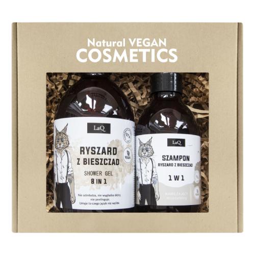 LaQ Zestaw prezentowy Ryszard z Bieszczad: Żel pod prysznic, 500ml + Szampon do włos&oacute;w, 300ml