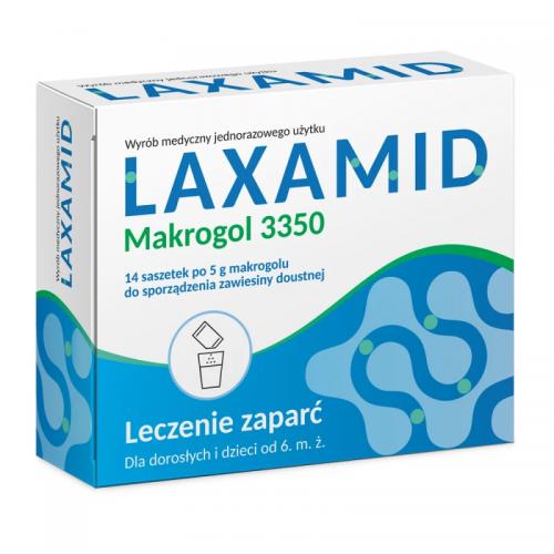 Zdjęcie produktu - Laxamid Makrogol 3350, 14 sasz.