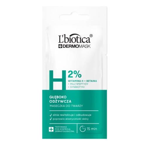 Zdjęcie produktu - L'BIOTICA Dermomask Głęboko odżywcza maska z witaminą H, 8ml