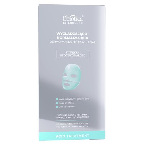 Zdjęcie produktu - L'BIOTICA Estetic Clinic Acid Treatment Wygładzająco-normalizująca dermo-maska hydrożelowa, 23ml/1szt.