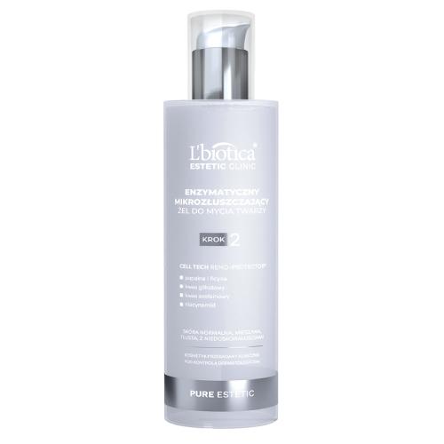 L'BIOTICA Estetic Clinic Pure Estetic Enzymatyczny mikrozłuszczający żel do mycia twarzy, 200ml