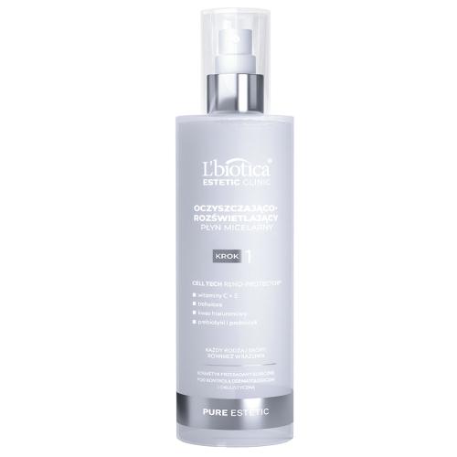 Zdjęcie produktu -  L'BIOTICA Estetic Clinic Pure Estetic Oczyszczająco-rozświetlający płyn micelarny, 200ml