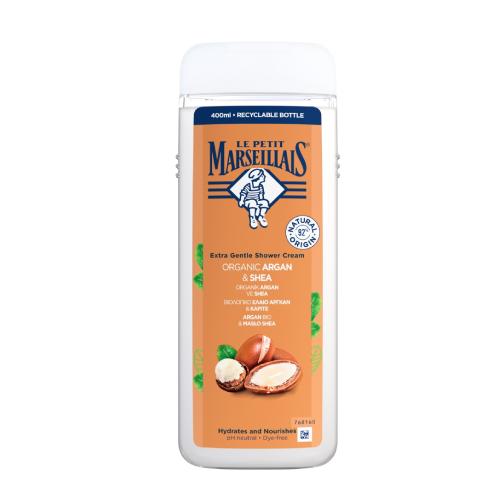 Zdjęcie produktu - LE PETIT MARSEILLAIS Żel pod prysznic Argan Bio & Masło Shea, 400ml