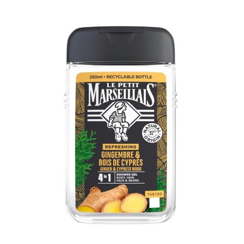 Zdjęcie produktu - LE PETIT MARSEILLAIS Żel pod prysznic dla mężczyzn imbir & drzewo cyprysowe, 250ml