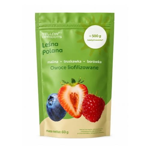 Zdjęcie produktu - Leśna Polana Owoce liofilizowane malina, truskawka, bor&oacute;wka, 60 g