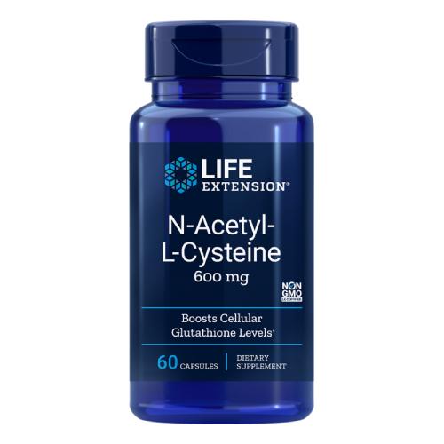 Zdjęcie produktu - Life Extension NAC N-acetylo-L-cysteina 600 mg, 60 kaps.