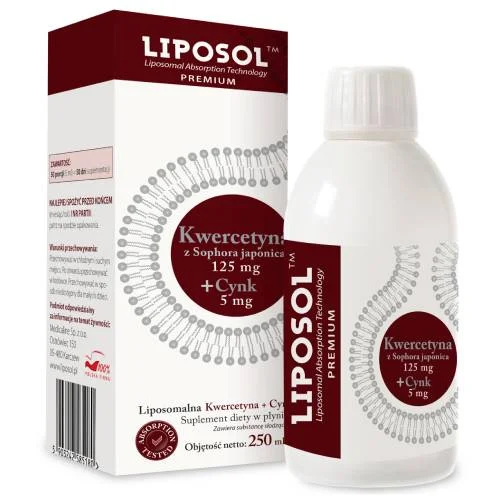 Zdjęcie produktu - Liposol Liposomalna Kwercetyna 125 mg + Cynk 5 mg, 250 ml