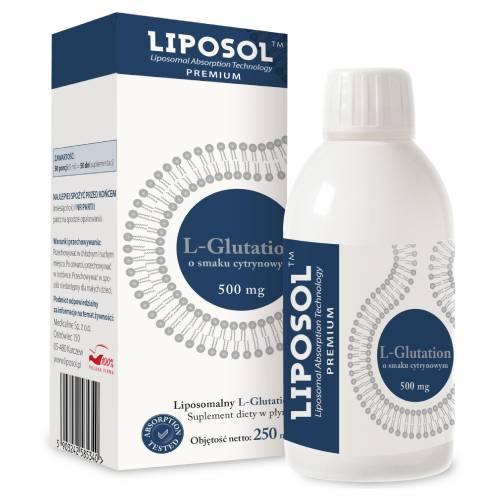 Zdjęcie produktu - Liposol Liposomalny L-Glutation 500 mg smak cytrynowy, 250 ml