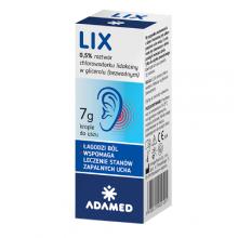 Zdjęcie produktu - Lix krople do uszu, roztw&oacute;r, 7g