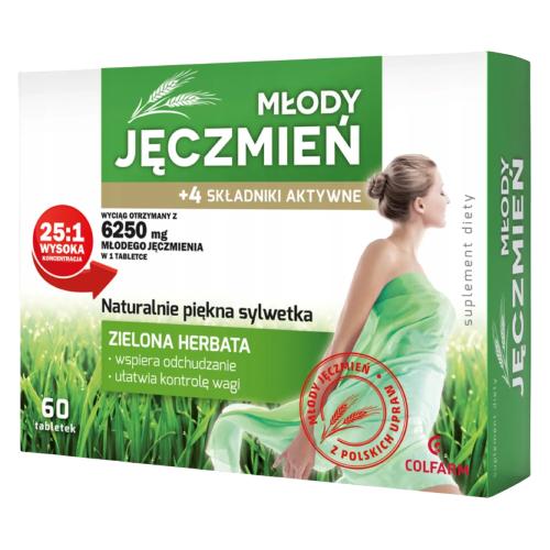 Miniaturka artykułu - Młody jęczmień COLFARM -  60 tabletek 